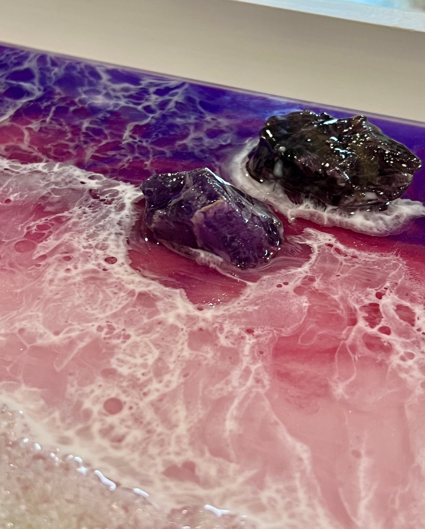 Purple Ocean Epoxy Art