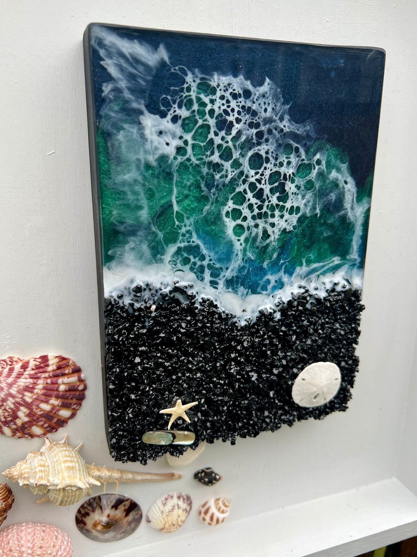 Dark Ocean Epoxy Art