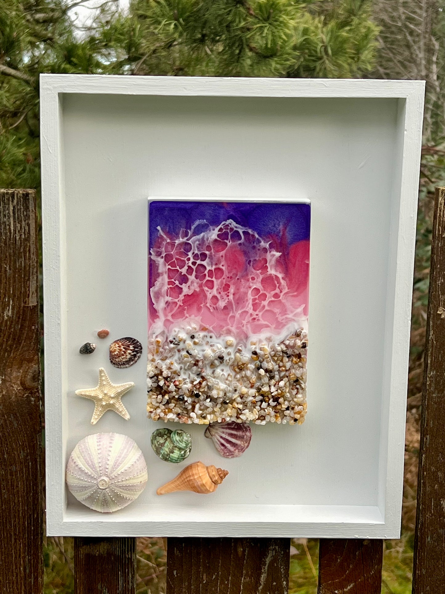 Purple Ocean Epoxy Art