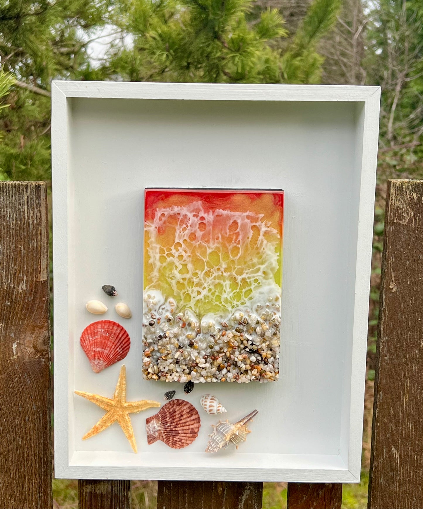 Sunset Ocean Epoxy Art