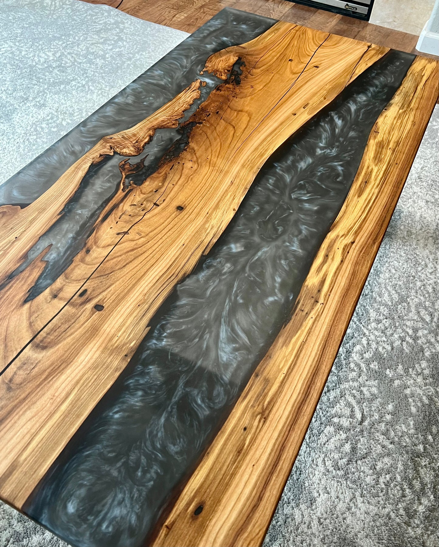 Live Edge Cherry and Epoxy Coffee Table