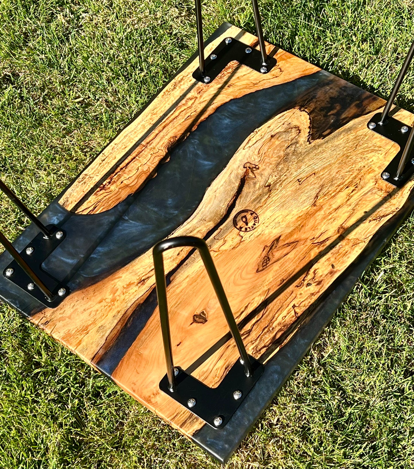 Spalted Maple and Epoxy End Table