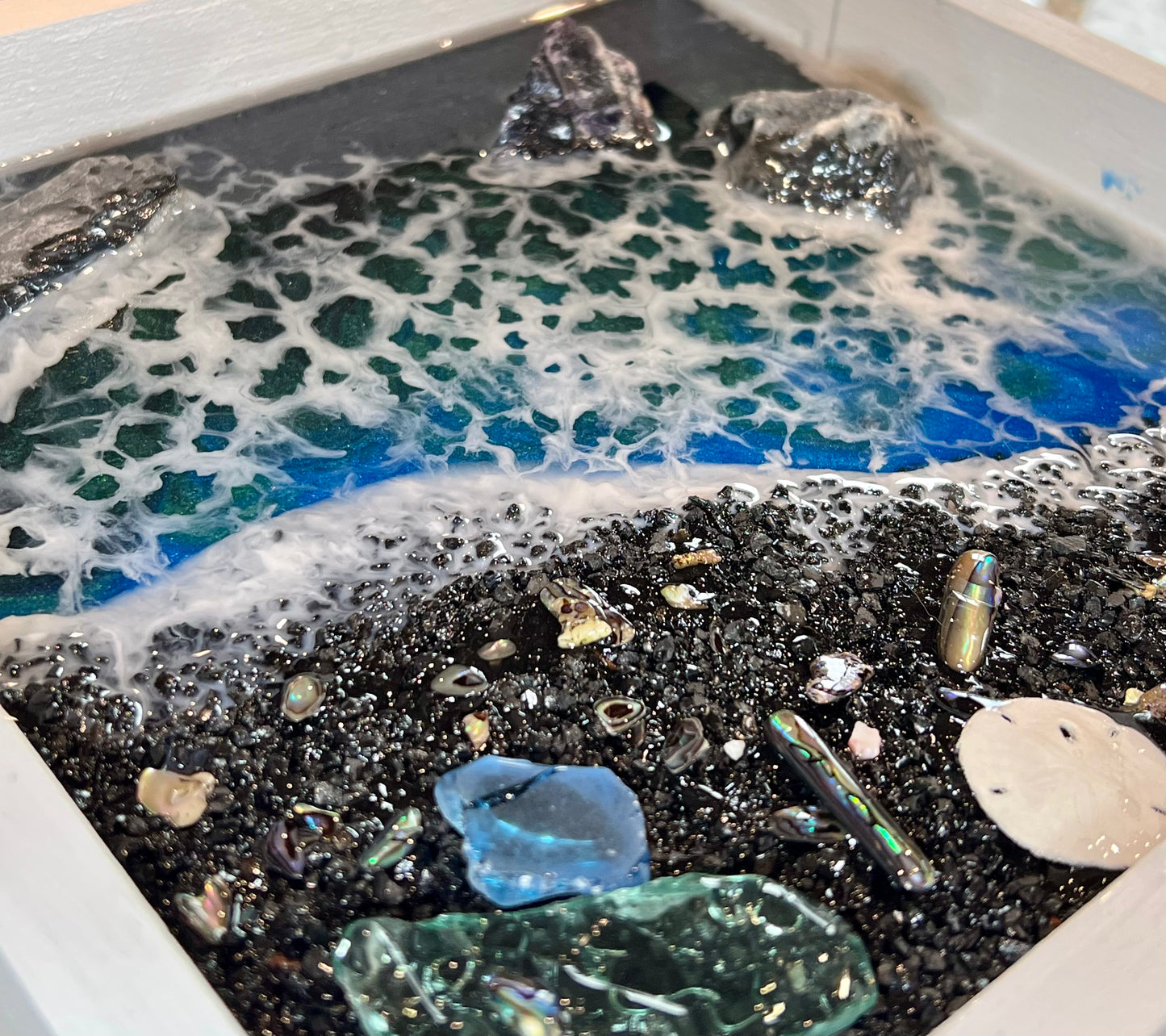 Dark Ocean Epoxy Art