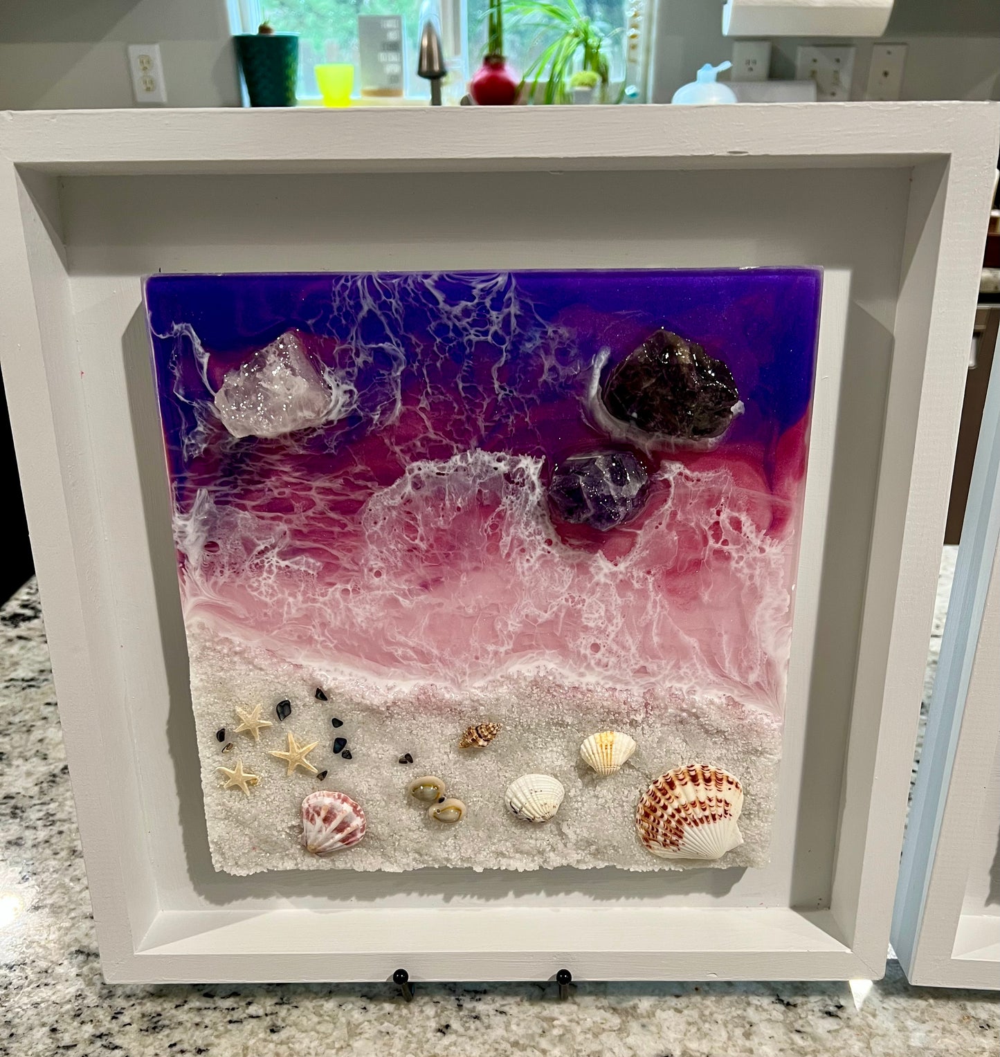 Purple Ocean Epoxy Art