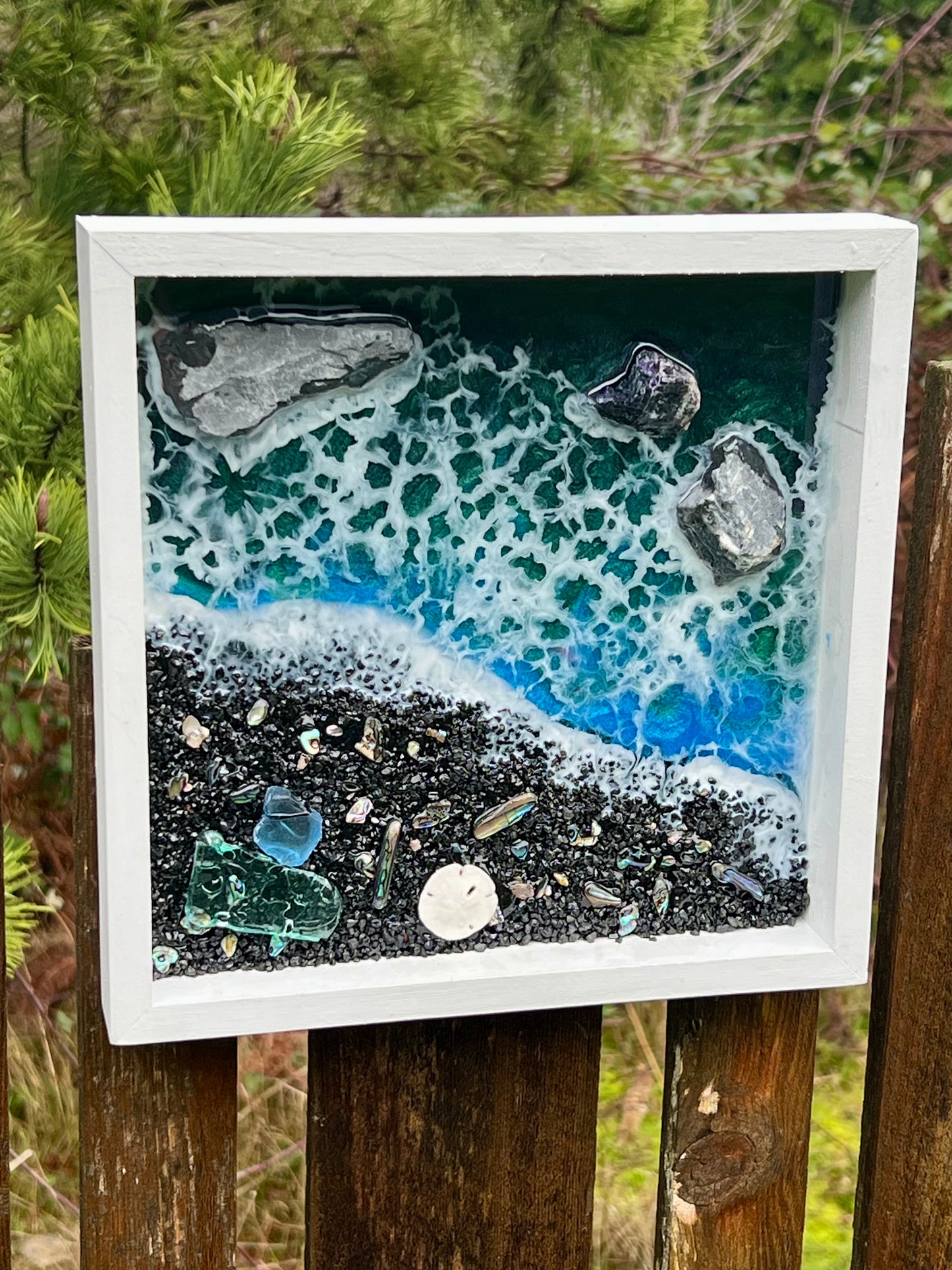 Dark Ocean Epoxy Art