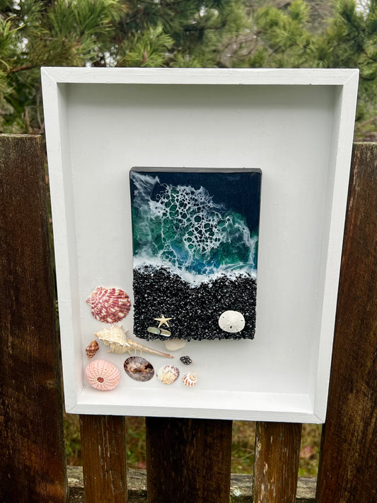 Dark Ocean Epoxy Art