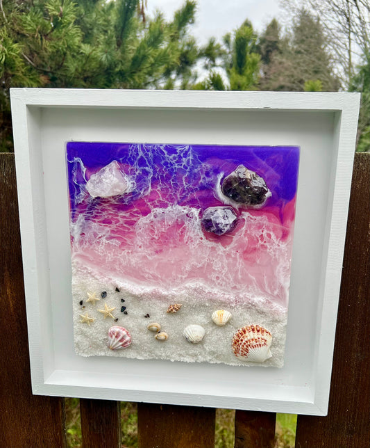 Purple Ocean Epoxy Art