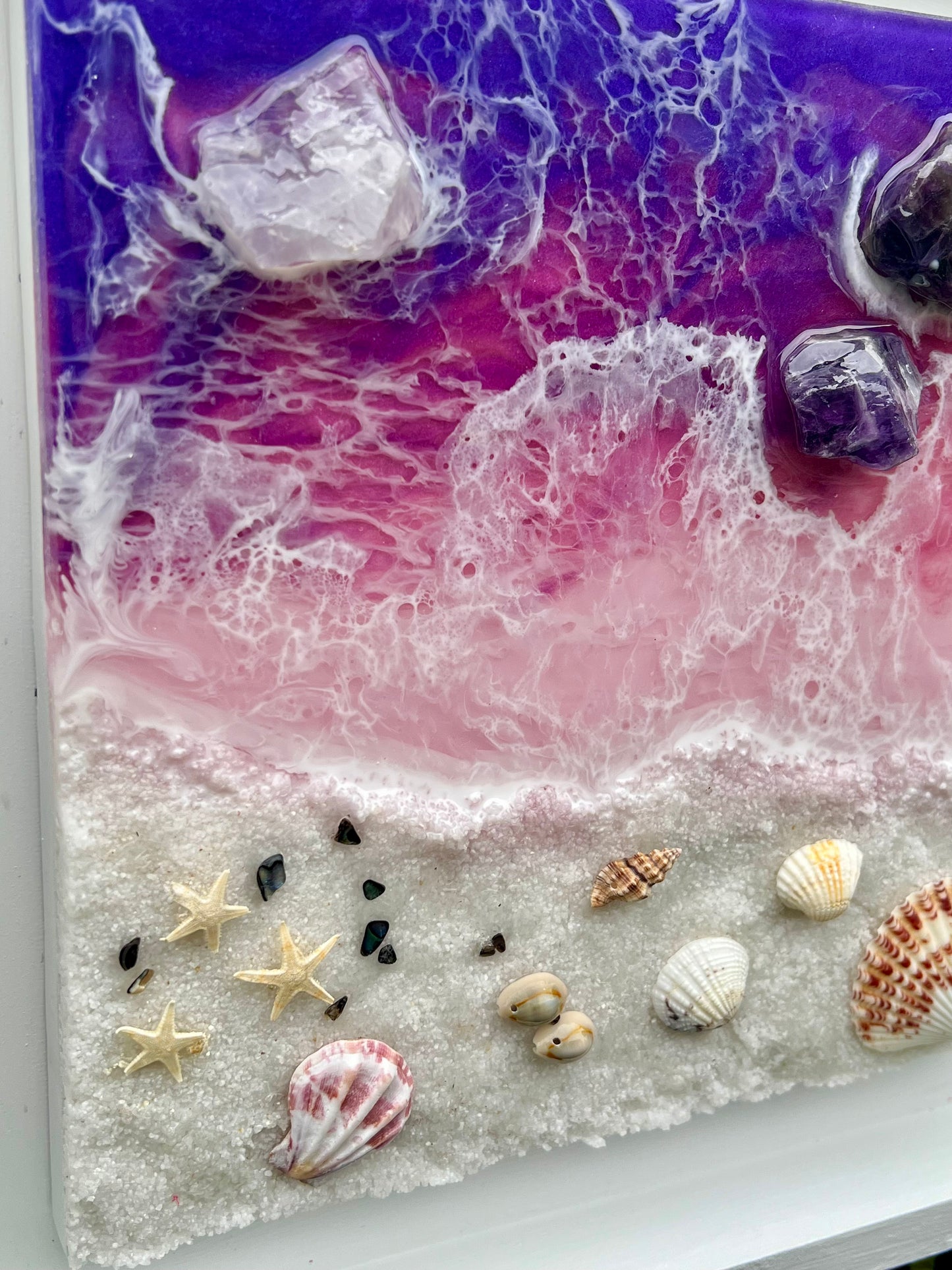 Purple Ocean Epoxy Art