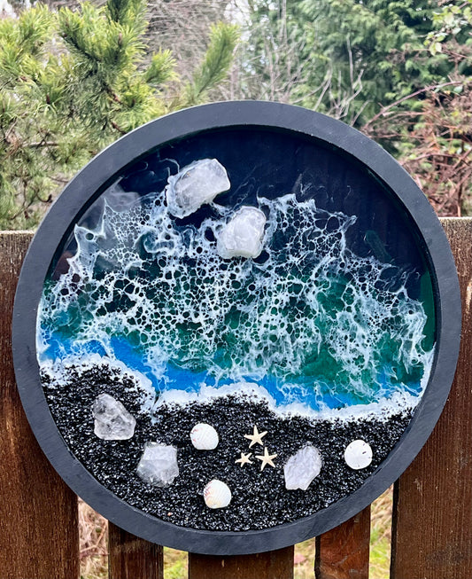 Dark Ocean Epoxy Art
