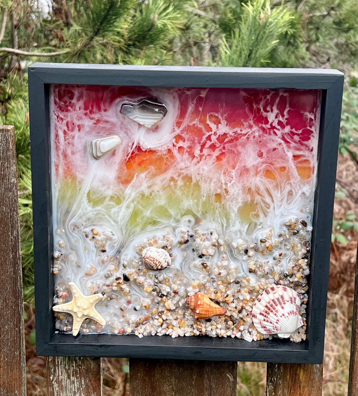 Sunset Ocean Epoxy Art
