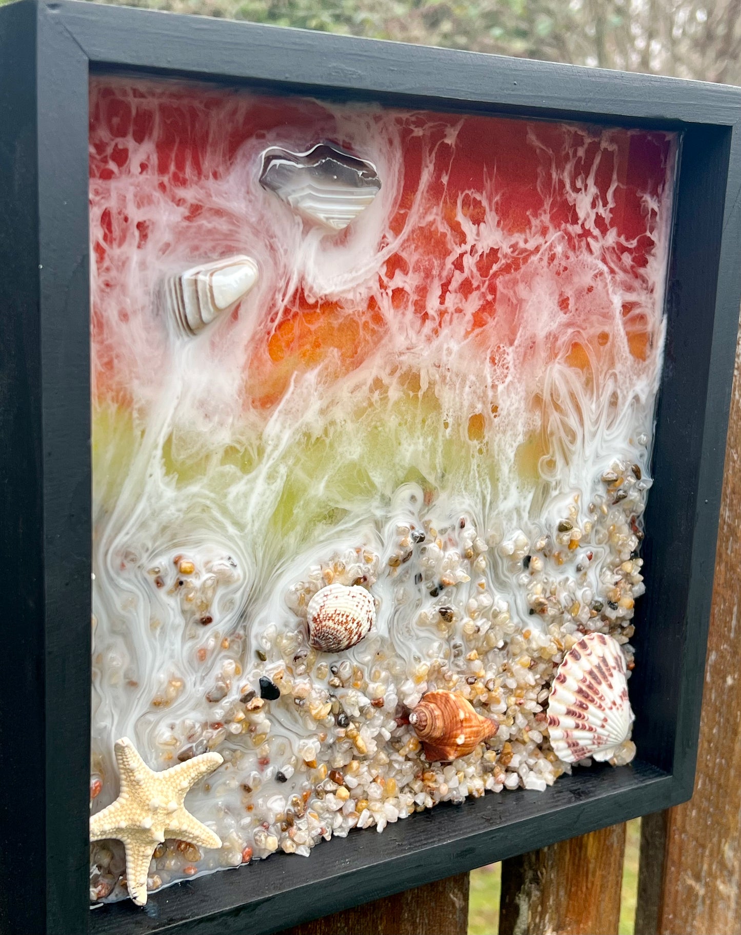 Sunset Ocean Epoxy Art