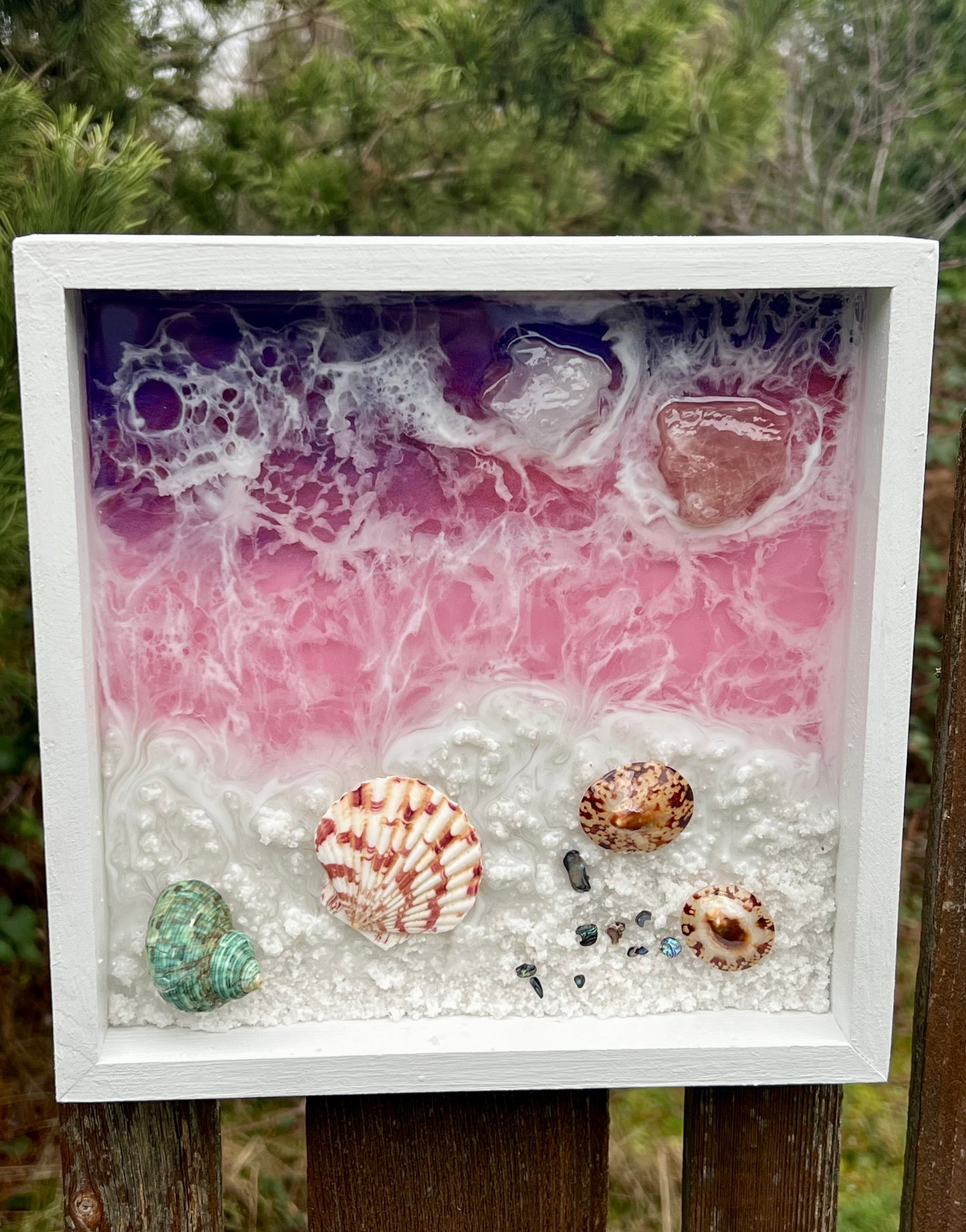 Purple Ocean Epoxy Art