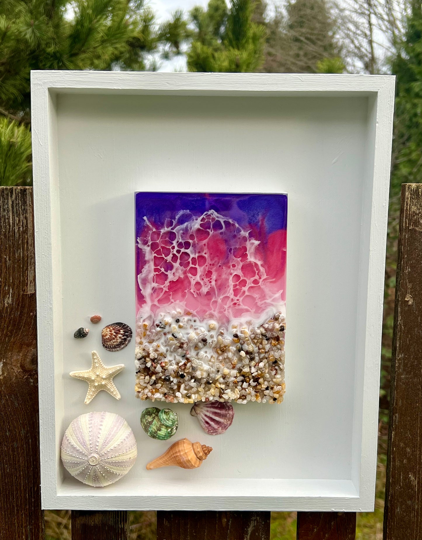 Purple Ocean Epoxy Art