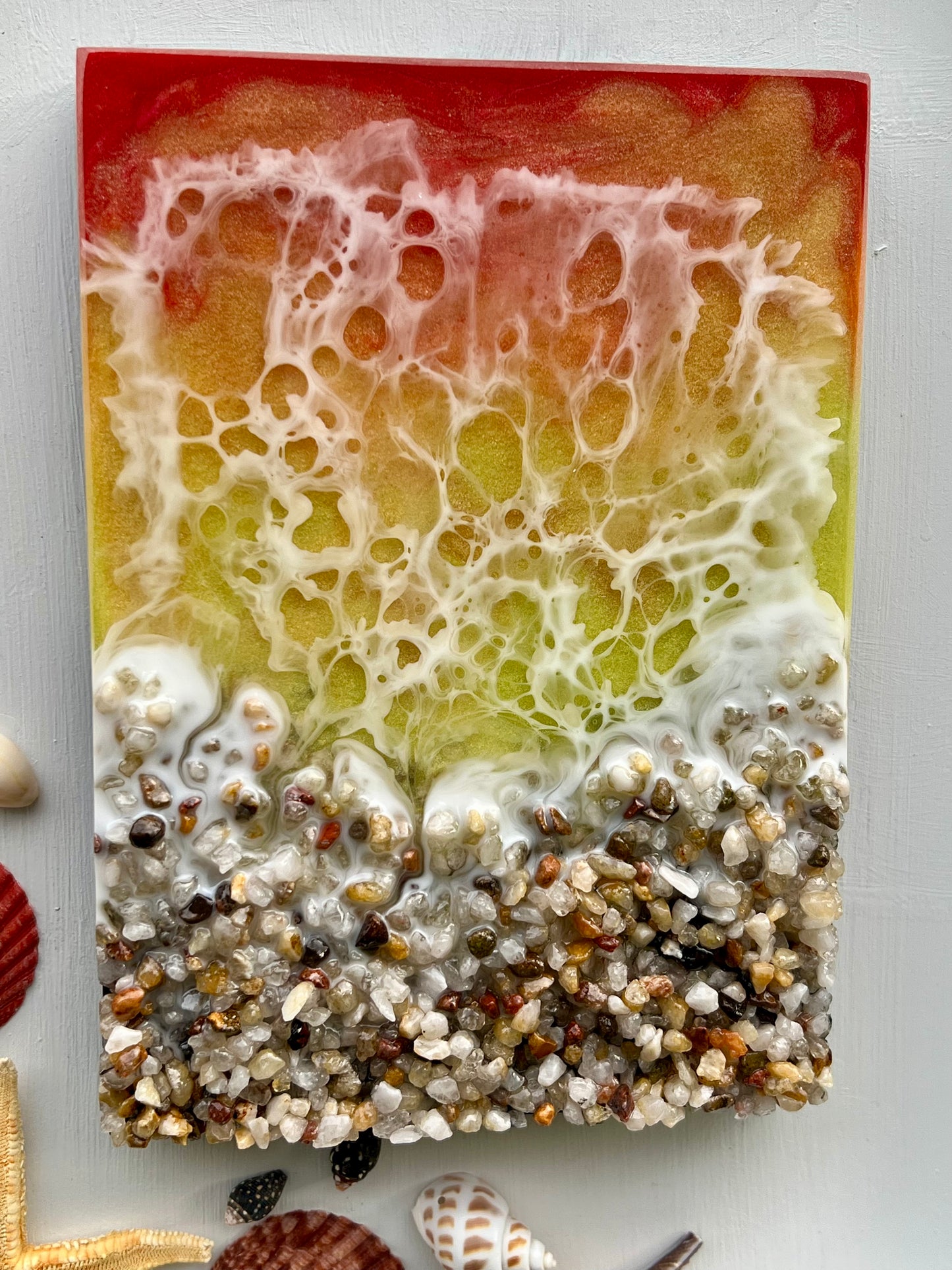 Sunset Ocean Epoxy Art