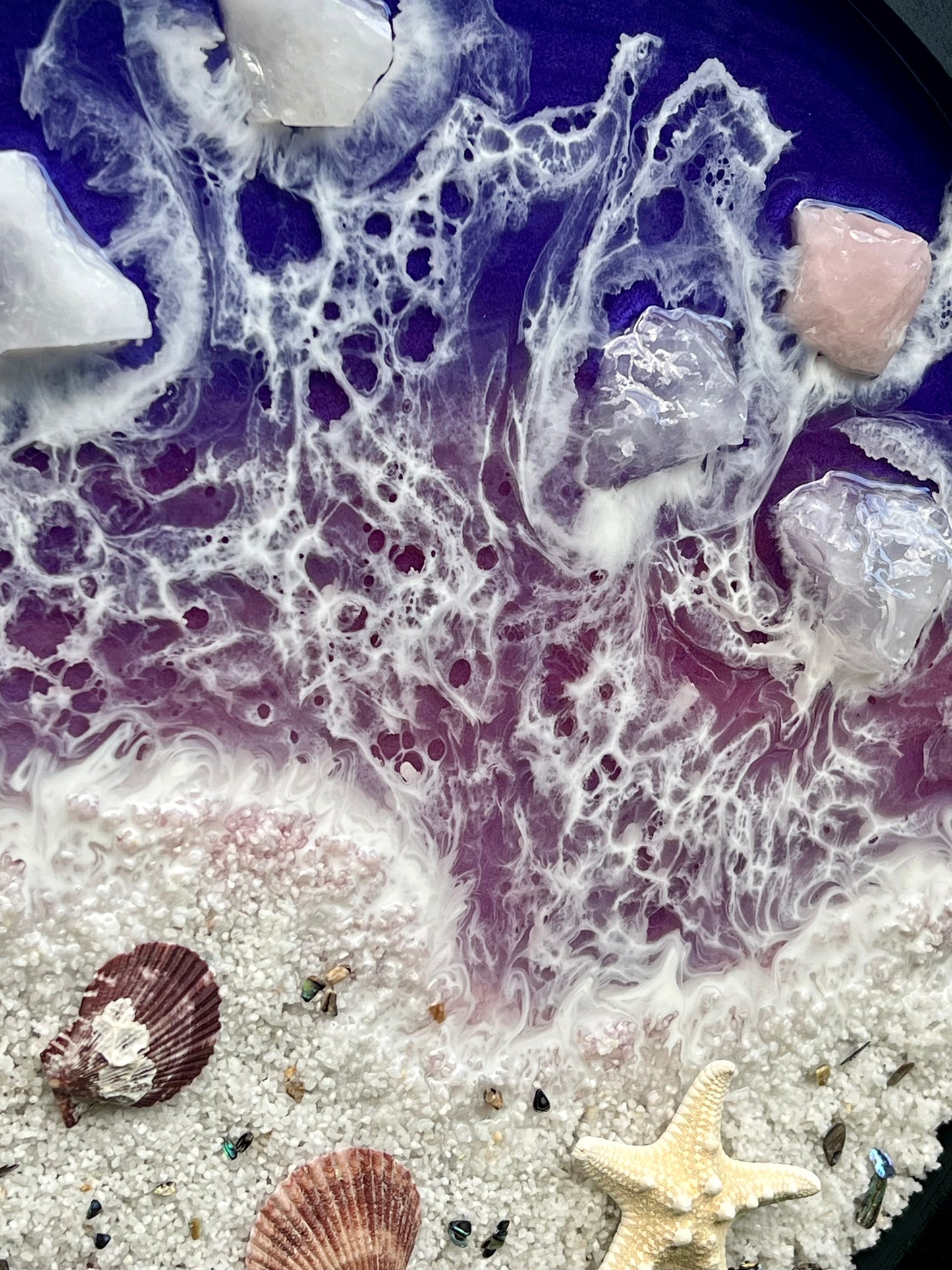 Purple Ocean Epoxy Art