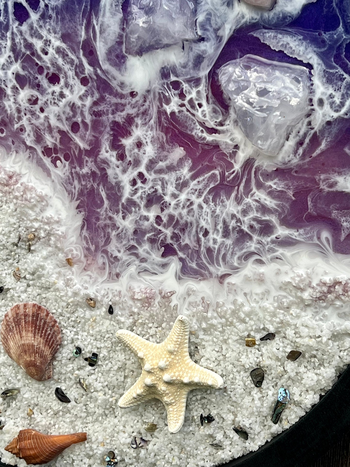 Purple Ocean Epoxy Art