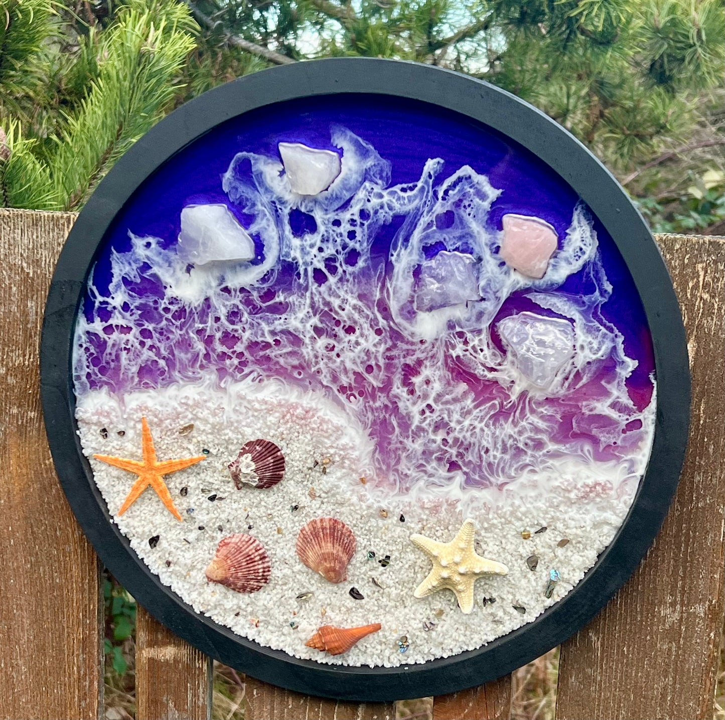 Purple Ocean Epoxy Art