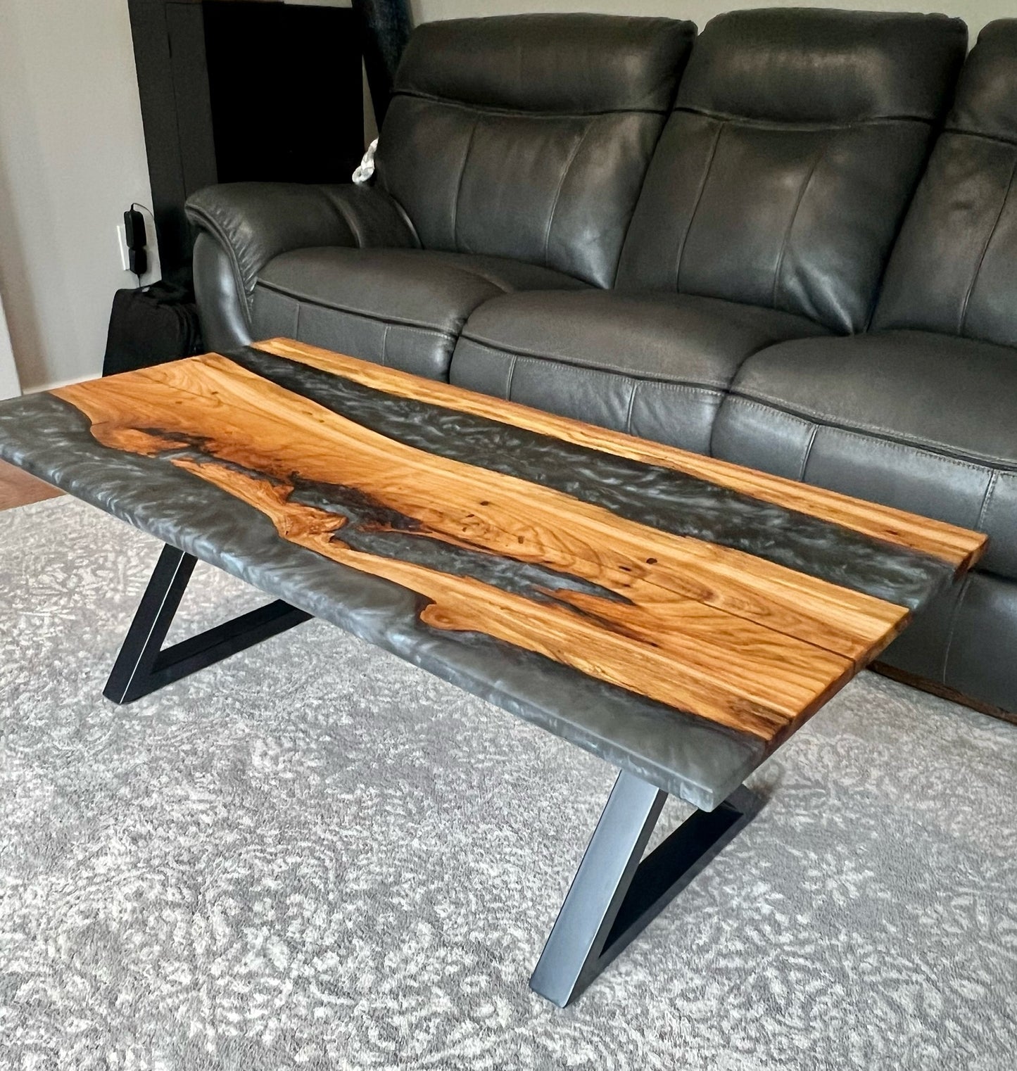 Live Edge Cherry and Epoxy Coffee Table