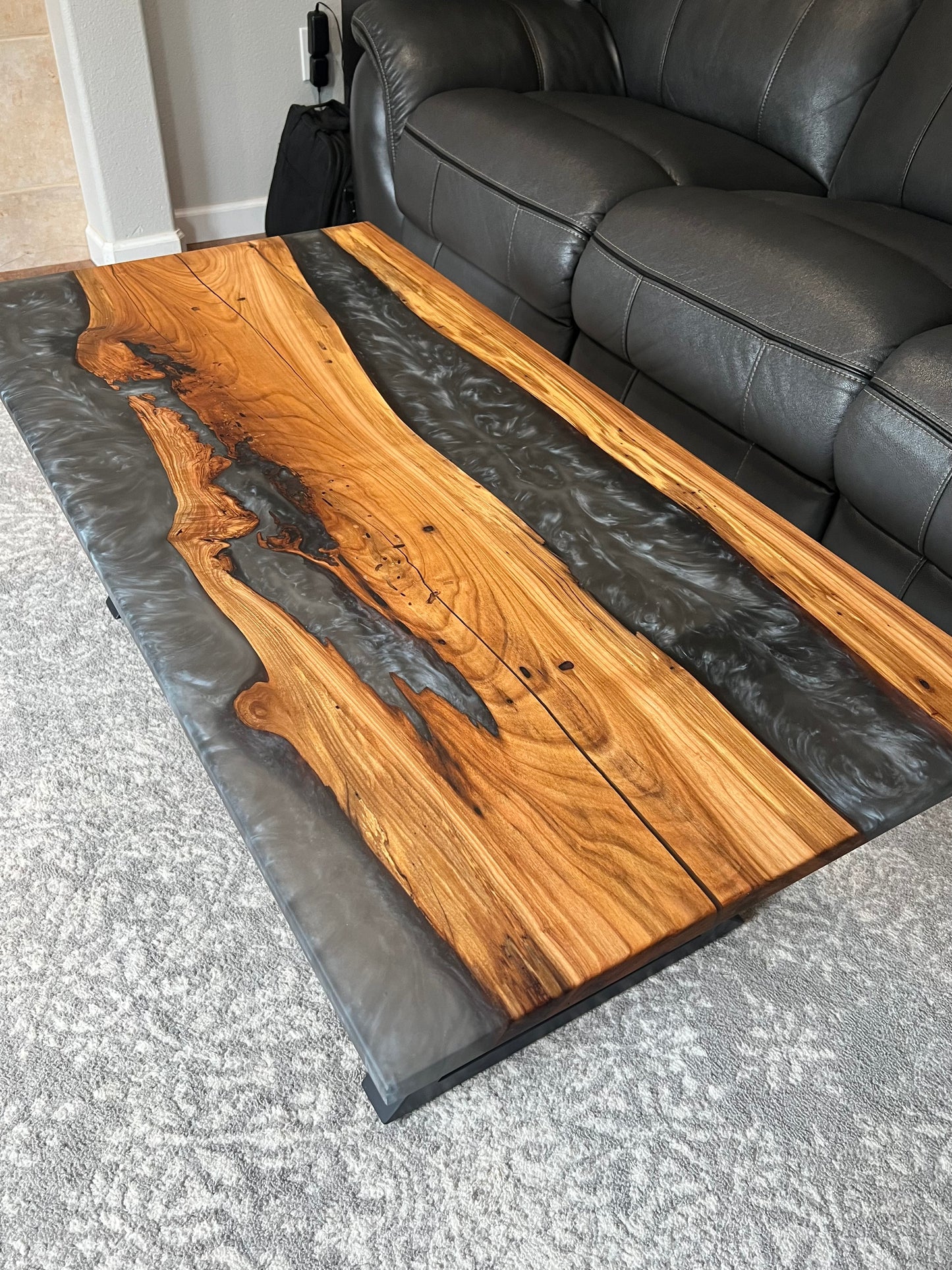 Live Edge Cherry and Epoxy Coffee Table