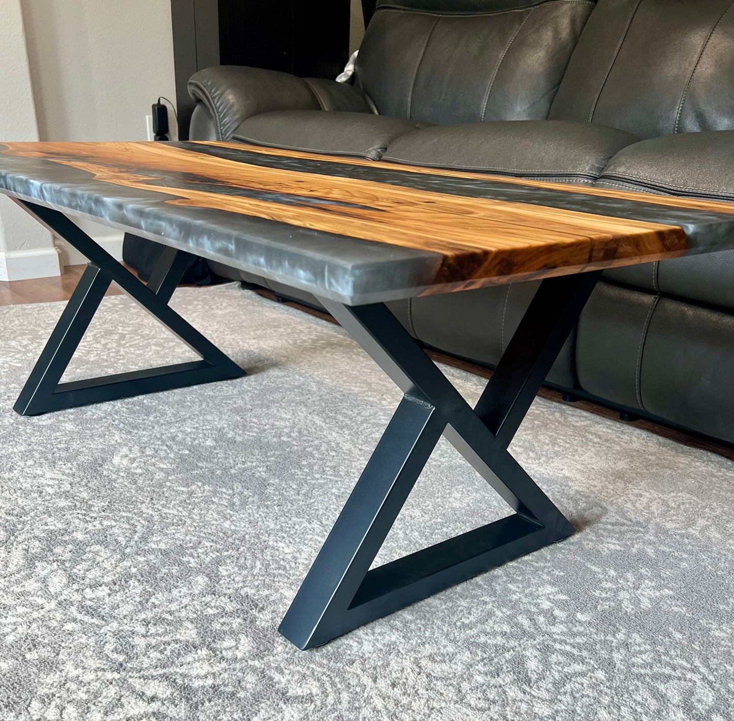 Live Edge Cherry and Epoxy Coffee Table