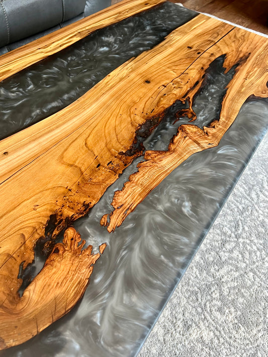 Live Edge Cherry and Epoxy Coffee Table