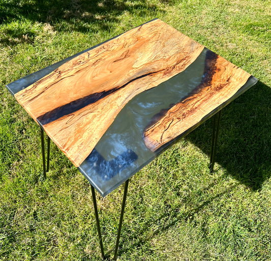 Spalted Maple and Epoxy End Table