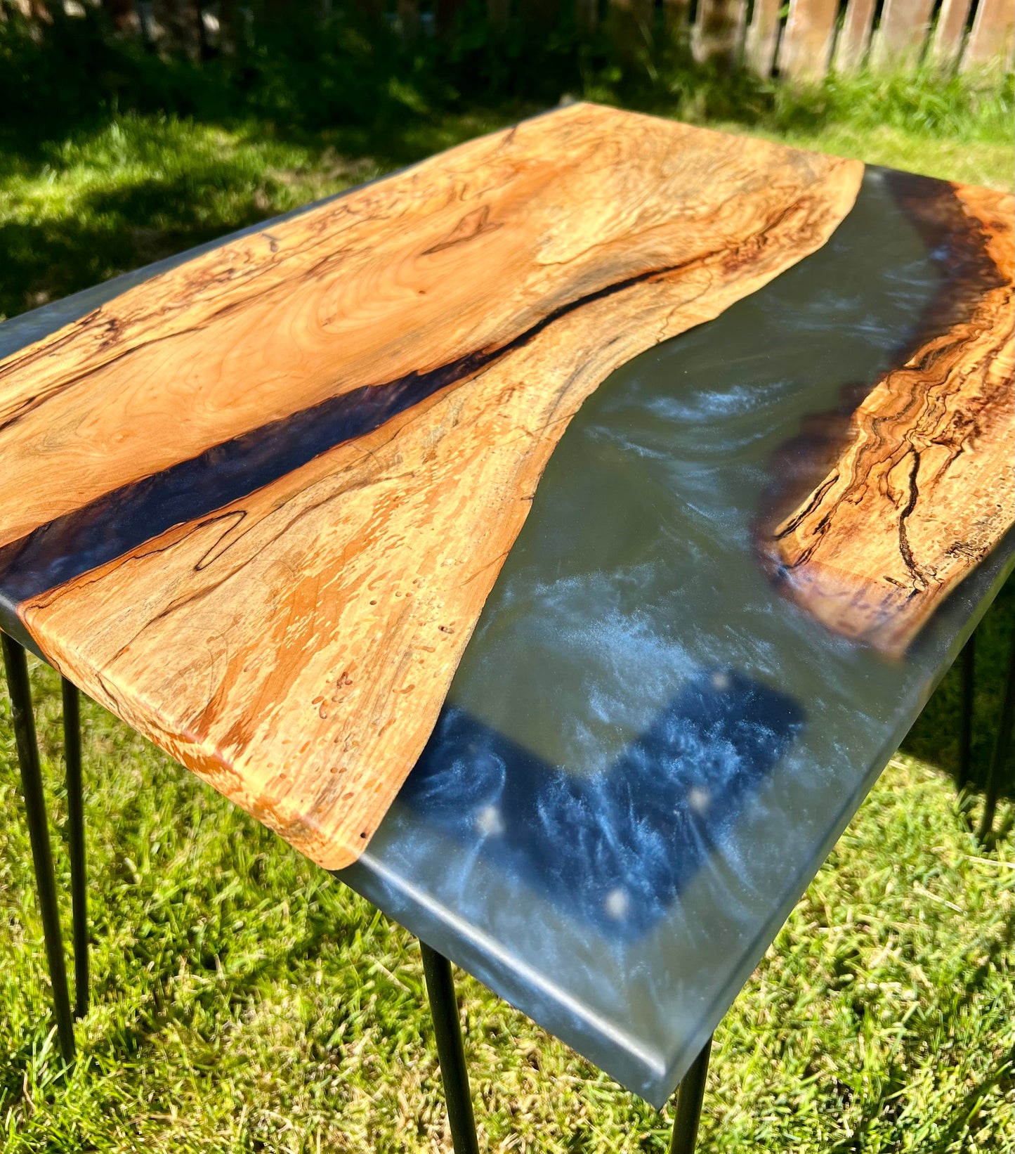 Spalted Maple and Epoxy End Table