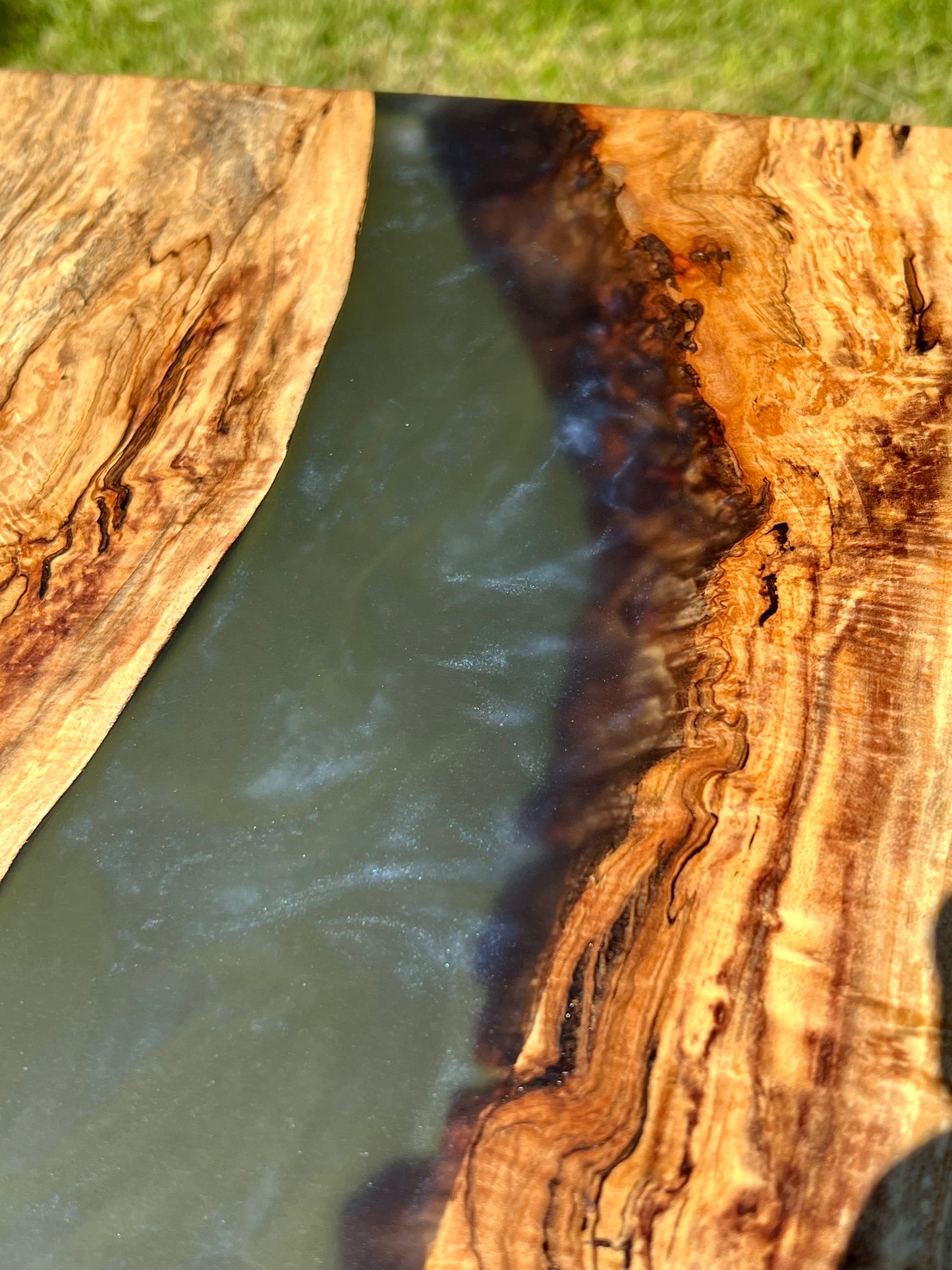 Spalted Maple and Epoxy End Table